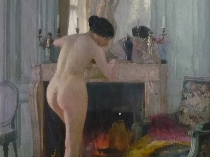 1861-Albert Dagnaux - Donna che si scalda